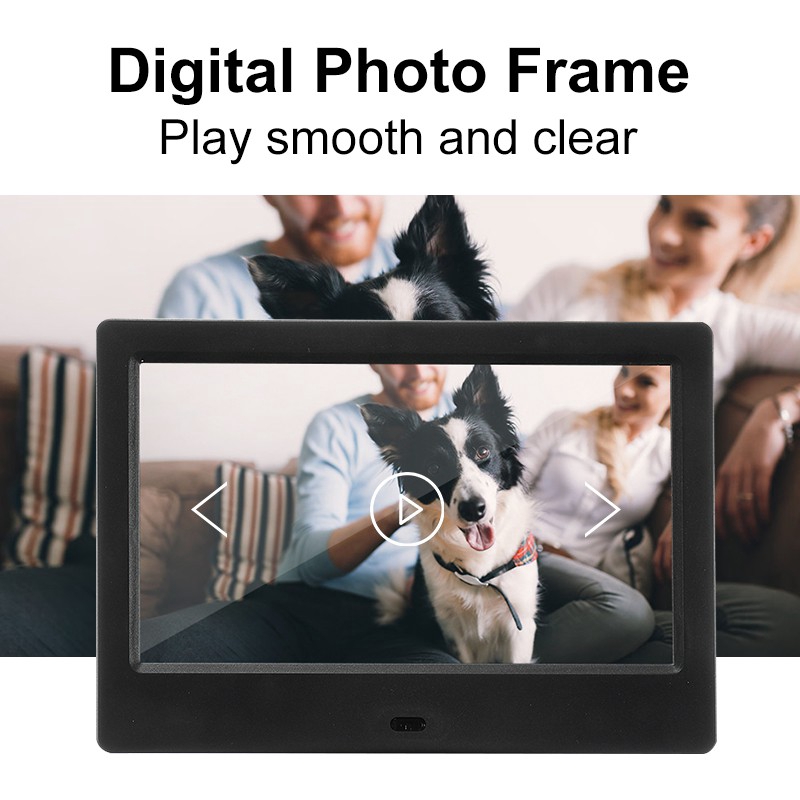 5V Screen LED Backlight HD 1024x600 Digital Photo Frame 7 Inches Full ...