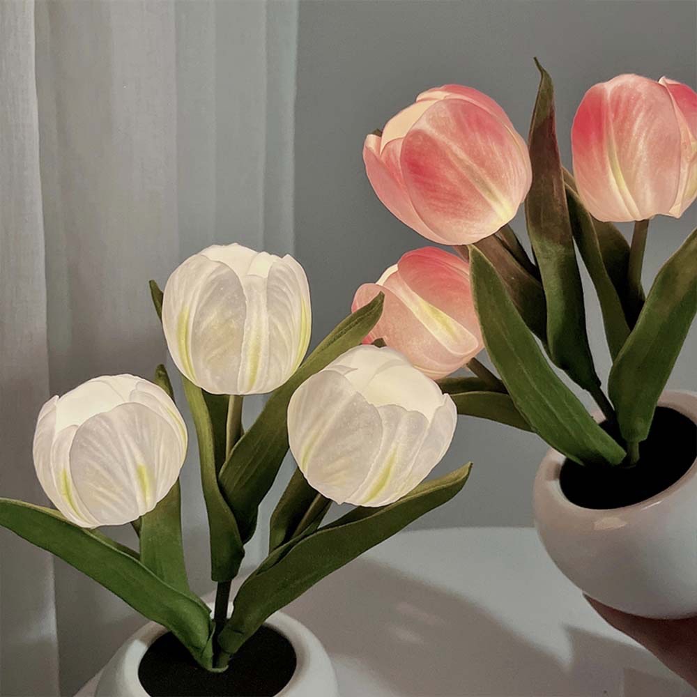 led Tulip Night Light Simulation Bouquet ins Bedroom Girl Bedside Dormitory Decoration Atmosphere Gift