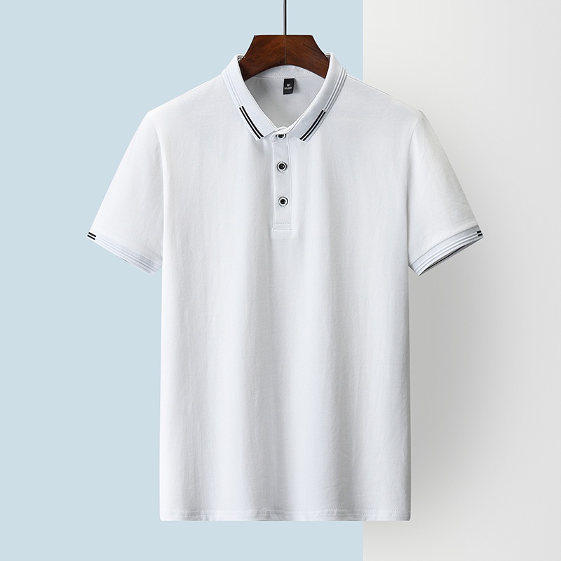 Polo Shirt Men Korean Slim Fit Short Sleeve Office POLO T-Shirt Skin ...