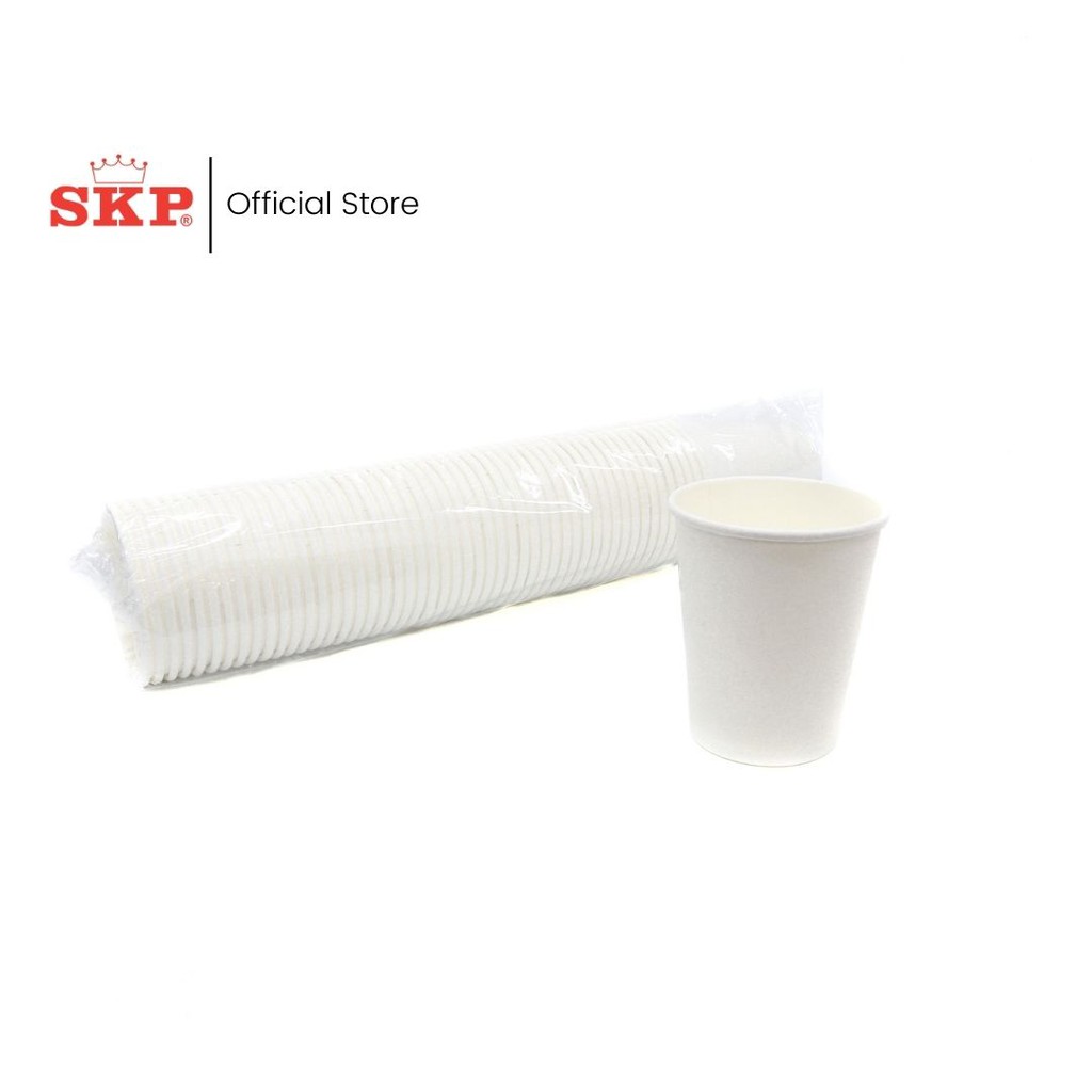 SKP Disposable 8oz (230 ml) White Paper Cup | Shopee Singapore