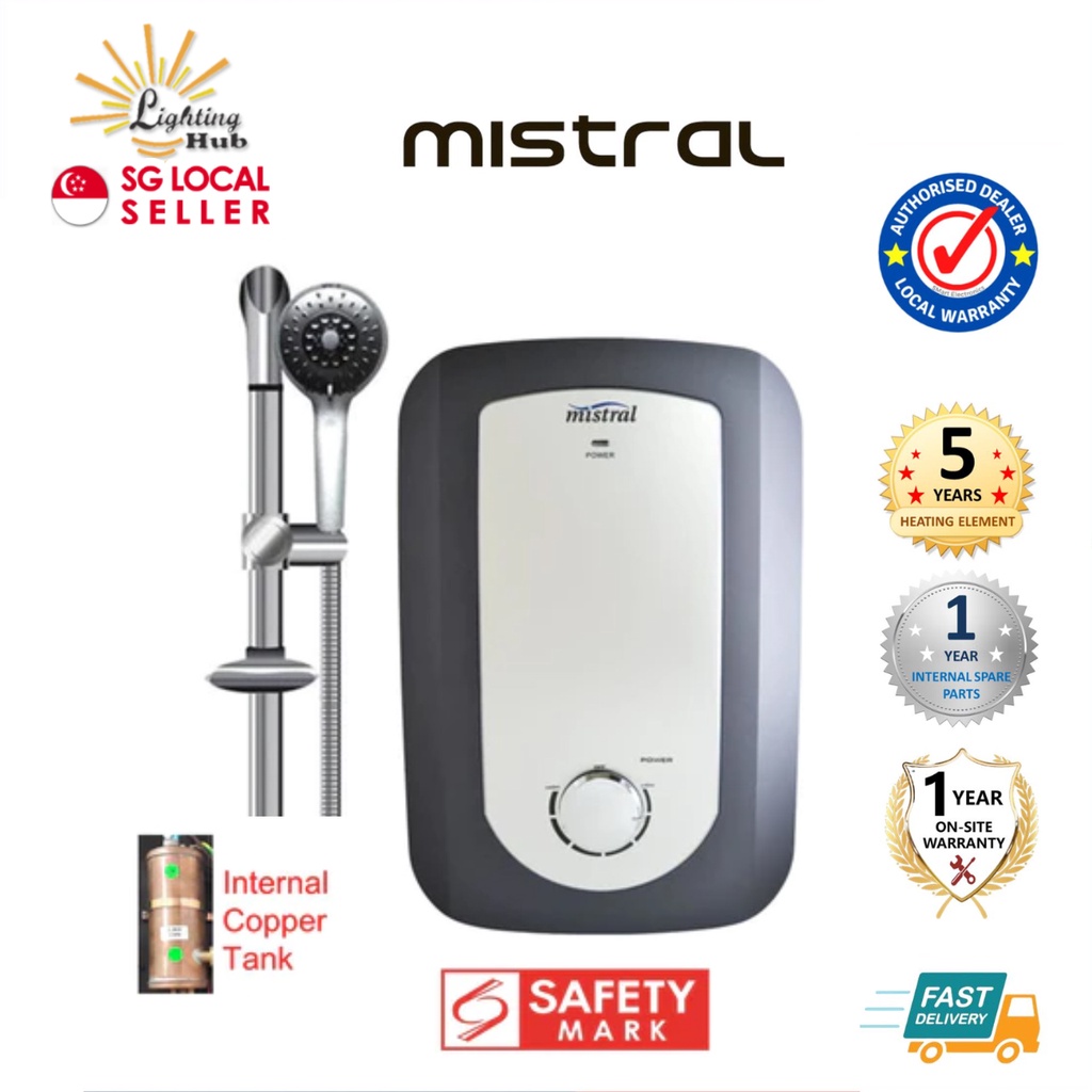Installation Available] Mistral Instant Shower Heater / Water Heater Copper  Tank [MSH708] | Shopee Singapore