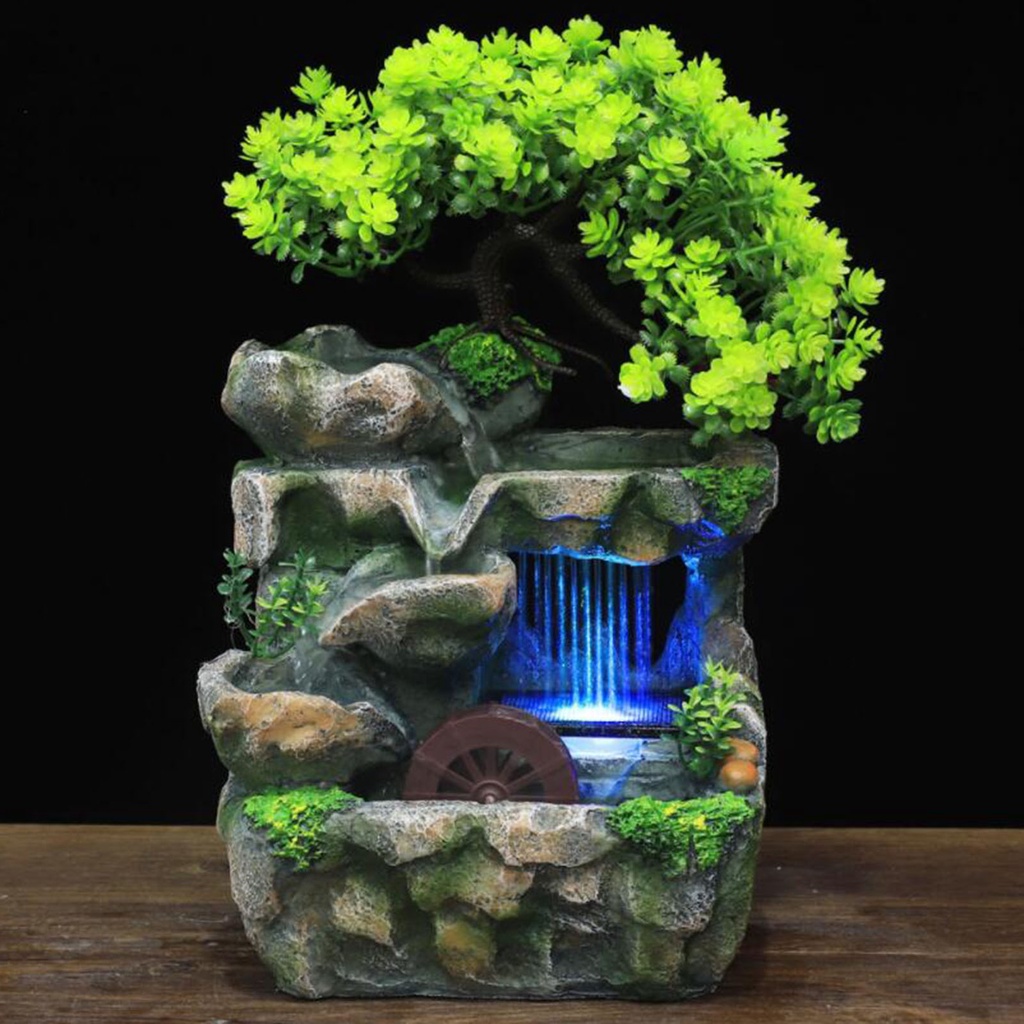 [simplelove] Indoor Water Fountains Rockery Tabletop Waterfall Fountain Decoration