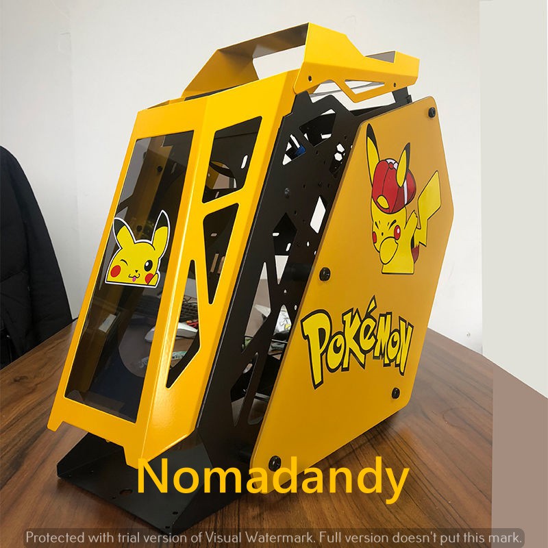 Micro-ATX Computer Case Gaming Casing with Pokemon Picachu Theme Pink ...