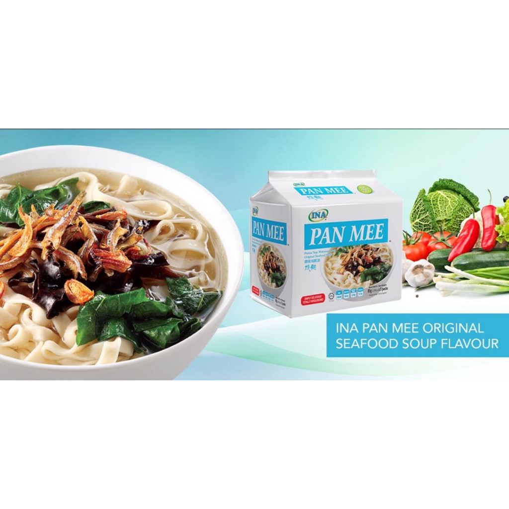 Ina Pan Mee Original Seafood Soup/Assorted Pan Mee (Halal) 原味海鲜汤/ 什锦包板面 ...