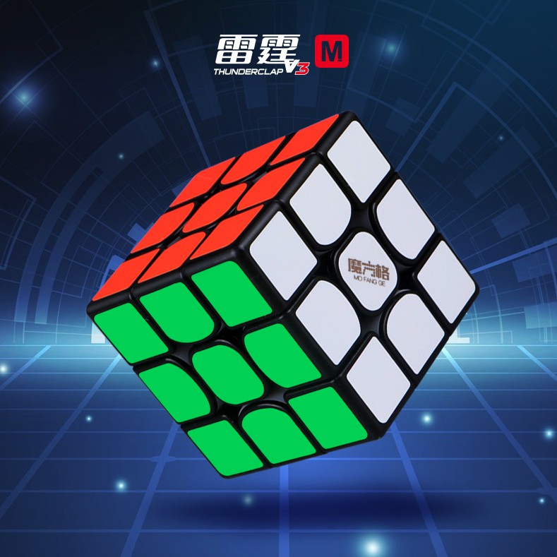 QiYi Mo Fang Ge 3x3x3 Thunderclap V3 Magnetic Magic Cube Speed Puzzle ...