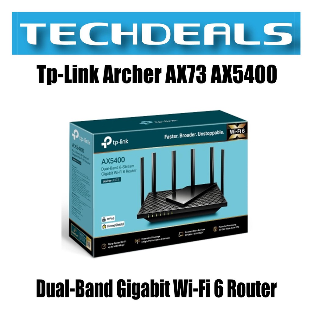 Tp-Link Archer AX73 AX5400 Dual-Band Gigabit Wi-Fi 6 Router | Shopee ...