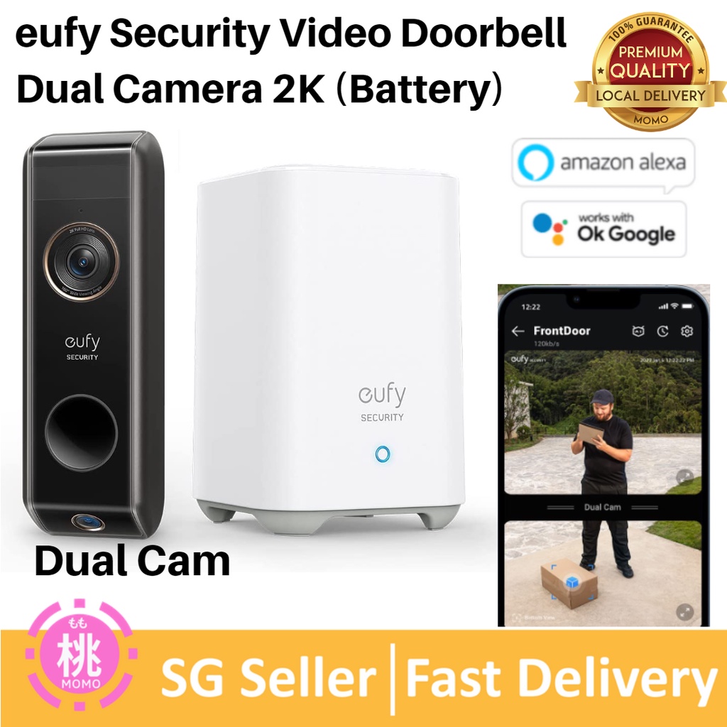 eufy Security Video Doorbell Dual Camera (Battery-Powered) with ...