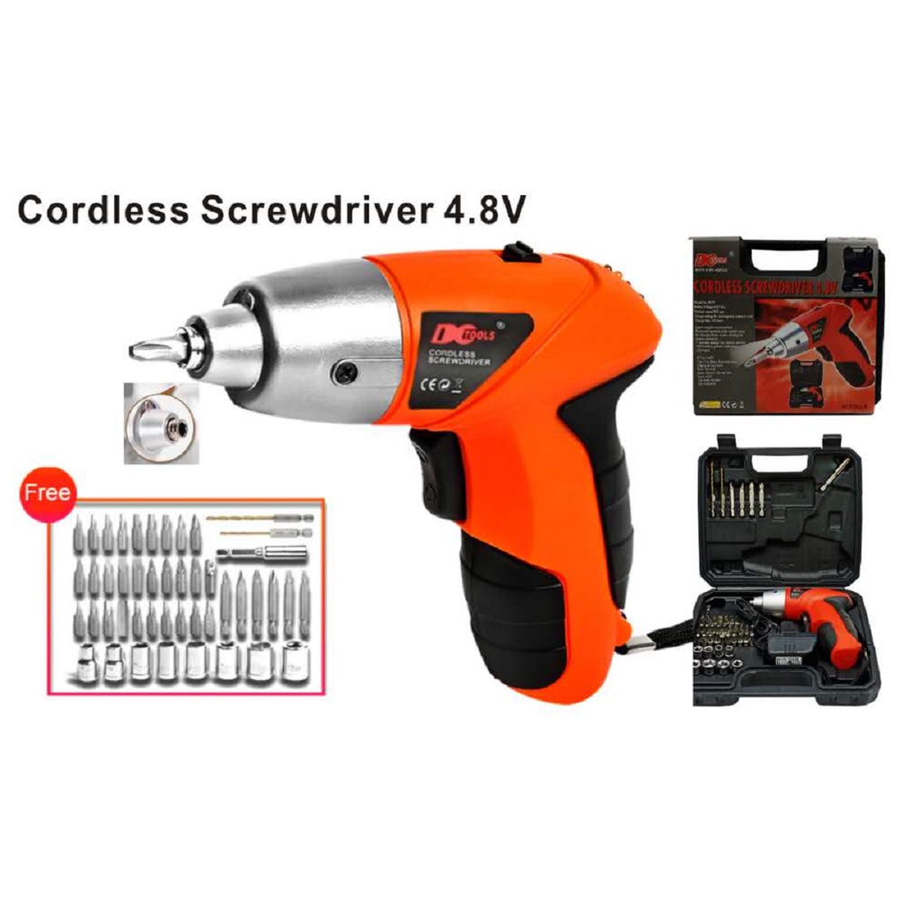 {SG In-Stock}45pcs Cordless Screwdriver 4.8V Drill Tools Set - intl- Top Quality and Local Warranty