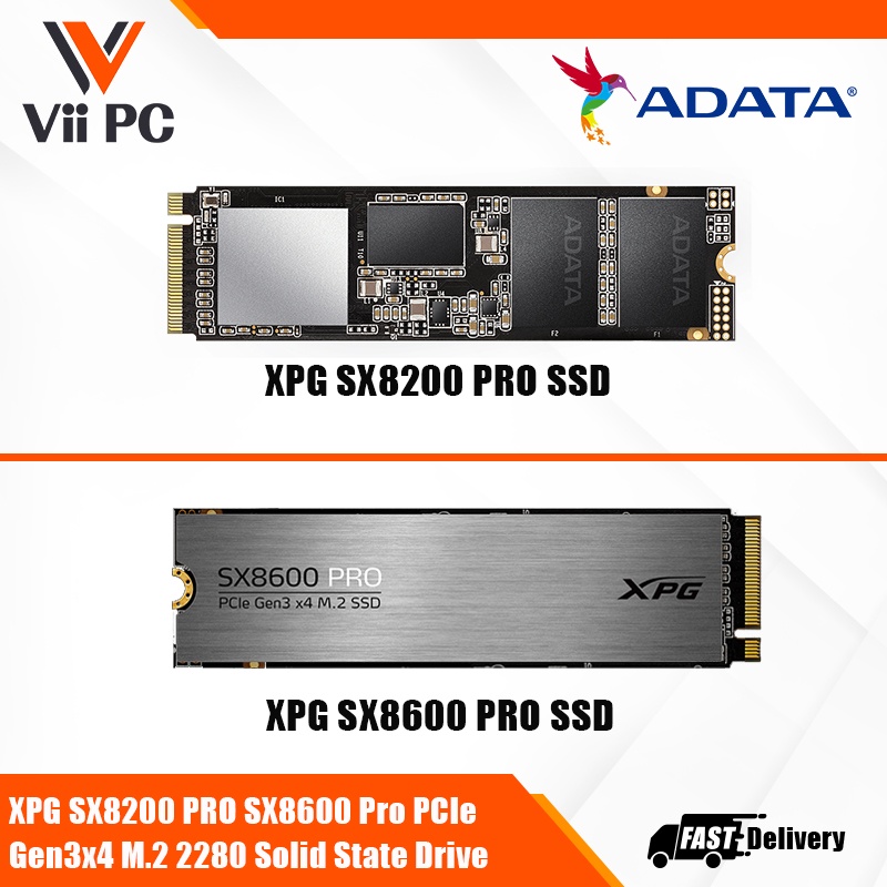 Adata XPG SX8200 PRO/ SX8600 Pro PCIe Gen3x4 (NVMe) M.2 2280 256GB ...