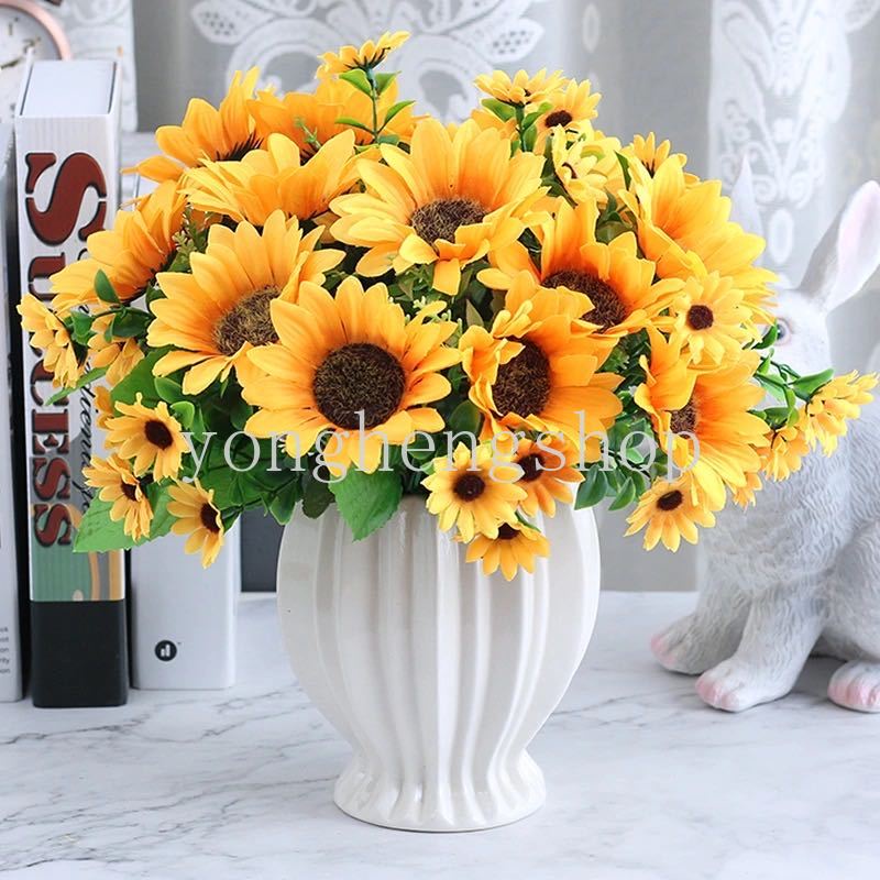 Artificial Sunflower Bouquet DIY Wedding Bouquets Party Festival Home ...
