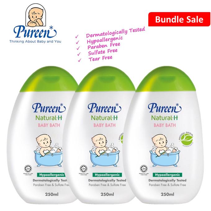 [Bundle of 3] Pureen Natural H Baby Bath 250ml | Shopee Singapore