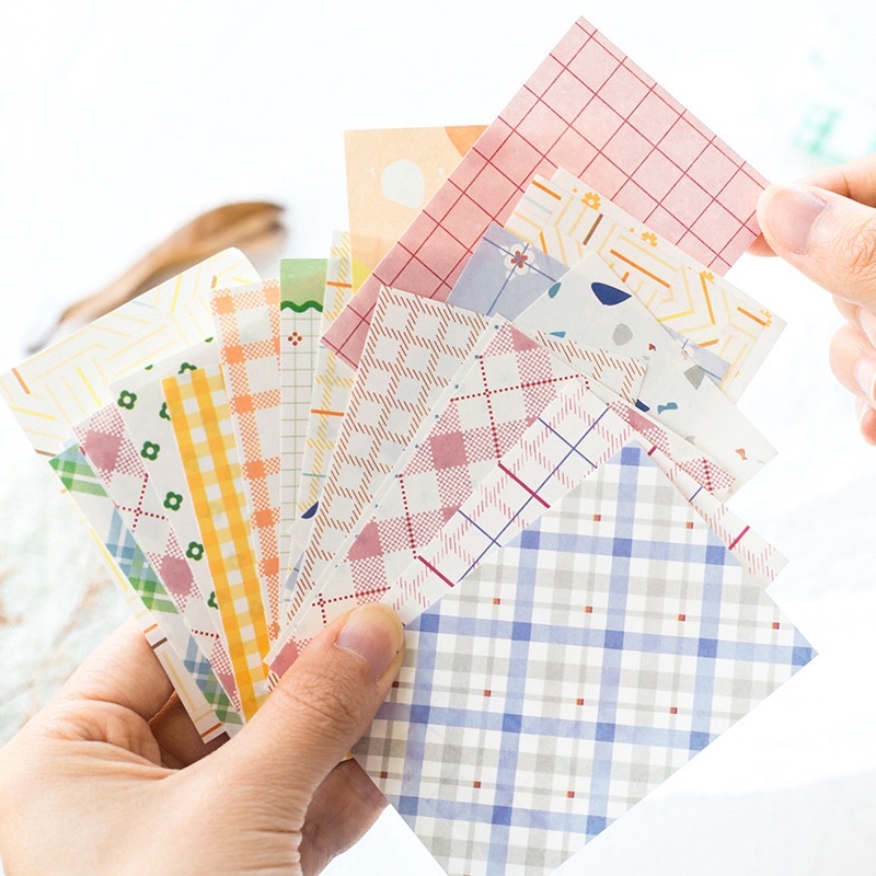 33 Sheets DIY Diary Decoration Sticky Note Assorted Pink Blue And ...