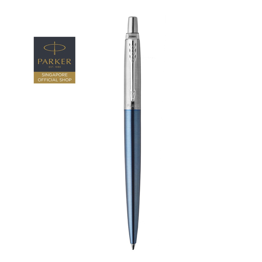 Parker Jotter l Waterloo Blue Chrome Trim Ballpoint Pen l BP Shopee