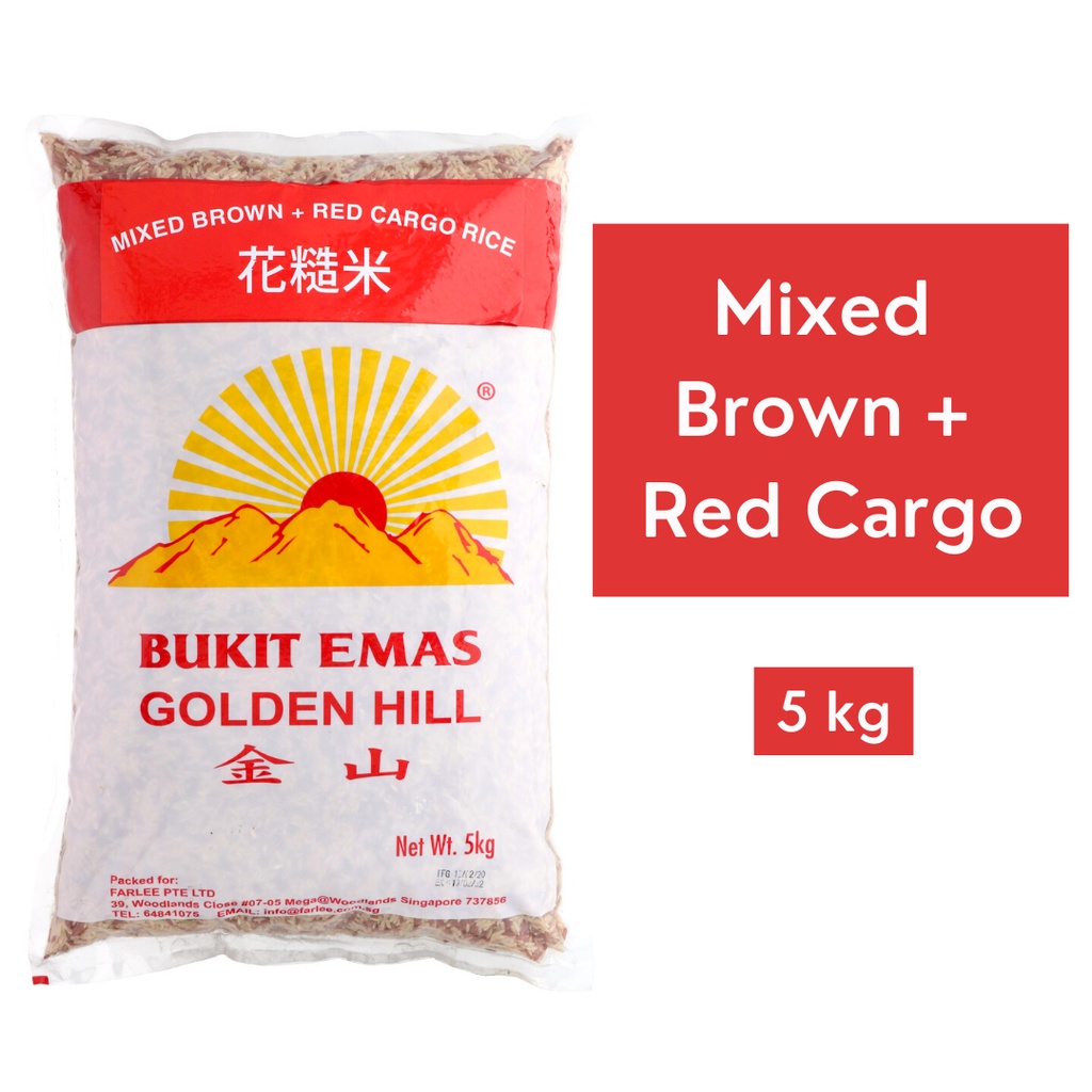5kg Mixed Brown + Red Cargo Rice - Golden Hill | Shopee Singapore