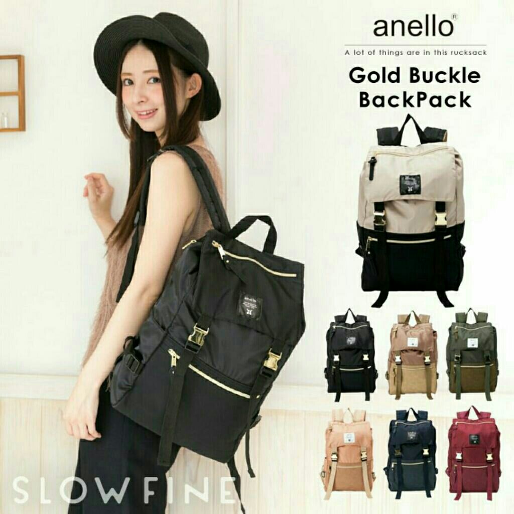 Anello gold buckle on sale backpack