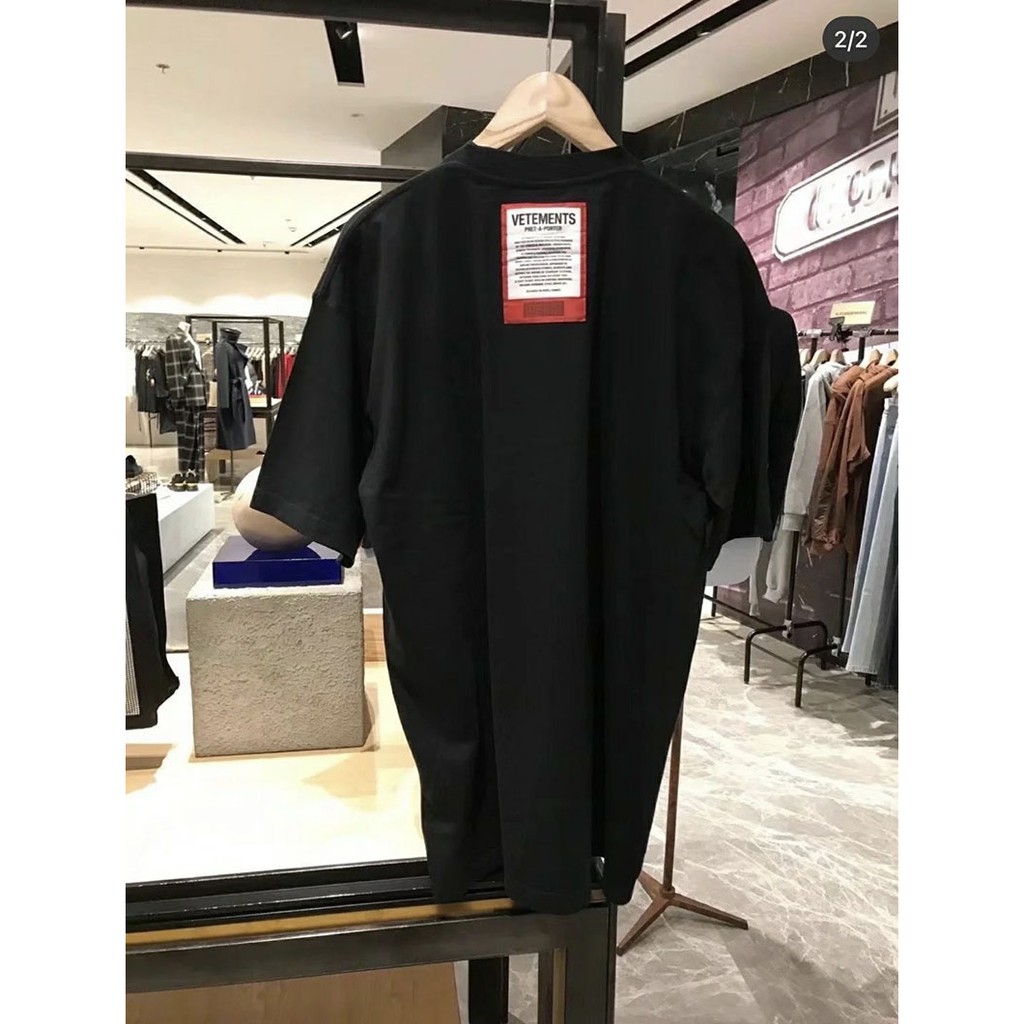 2021 New Big Red Patch Tag Vetements T Shirt Men Women 1 1 Best Quality Cotton Oversize VTM Tee Tops Black White Shopee Singapore