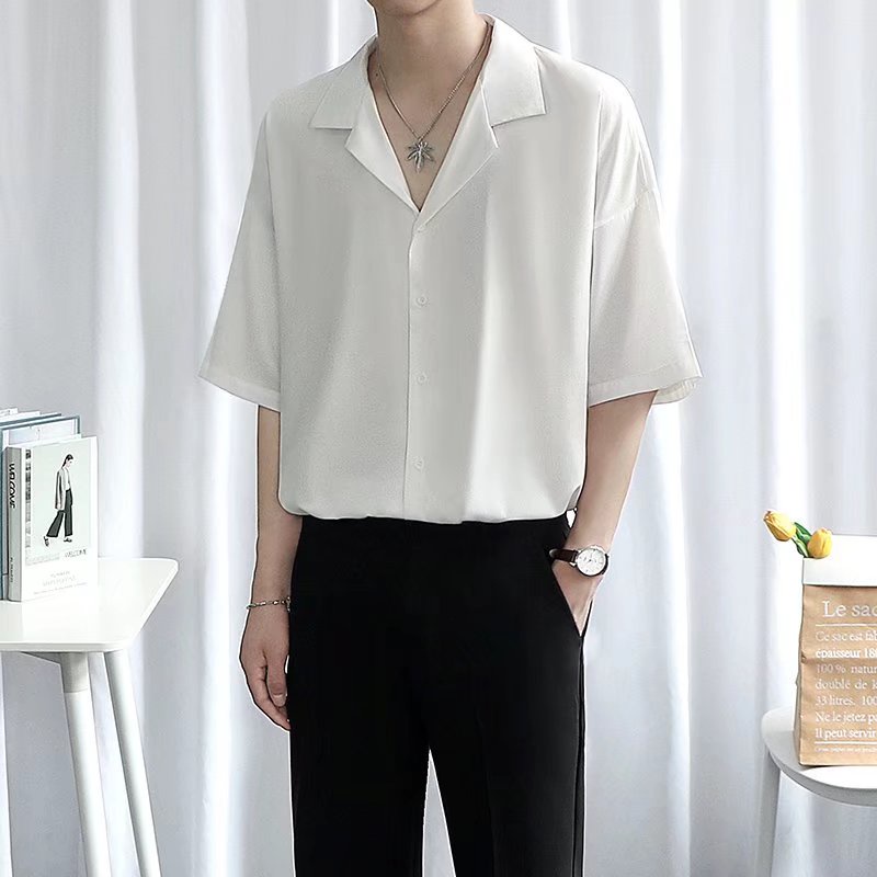 Korean style dress shirt best sale