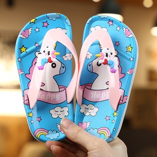 Summer Kids Girls Unicorn Print Anti slip Slipper Cute Baby Girls