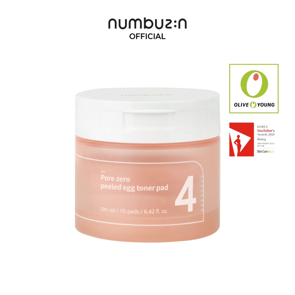 numbuzin No.4 Pore Zero Peeled Egg Toner Pad Shopee Singapore