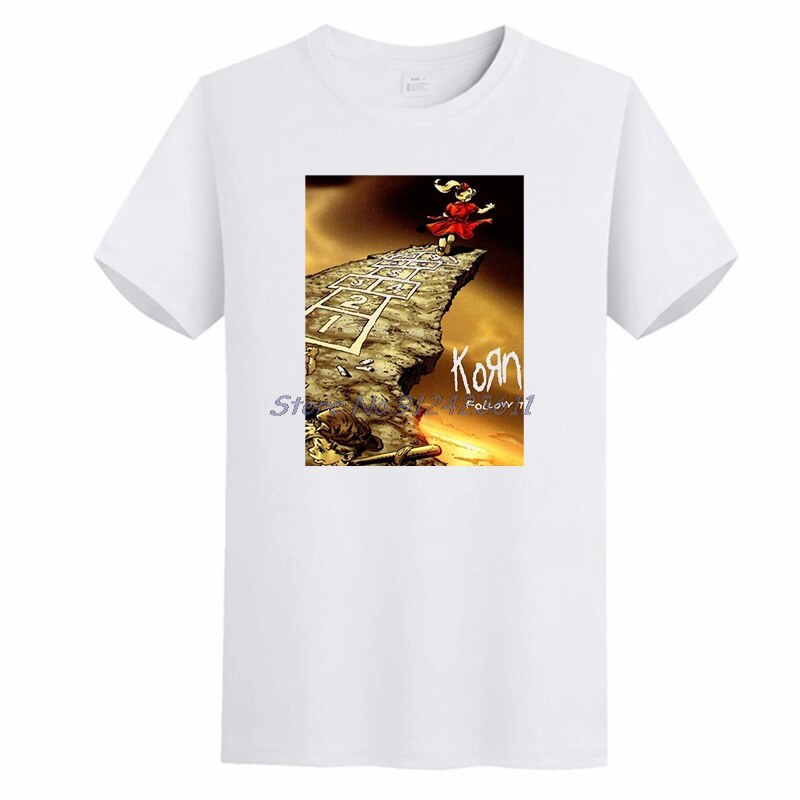 Korn Follow the Leader Cliff graphic t shirts O-neck T-shirt oversized t shirt Summer Harajuku short sleeve t-shirt Men clothing
