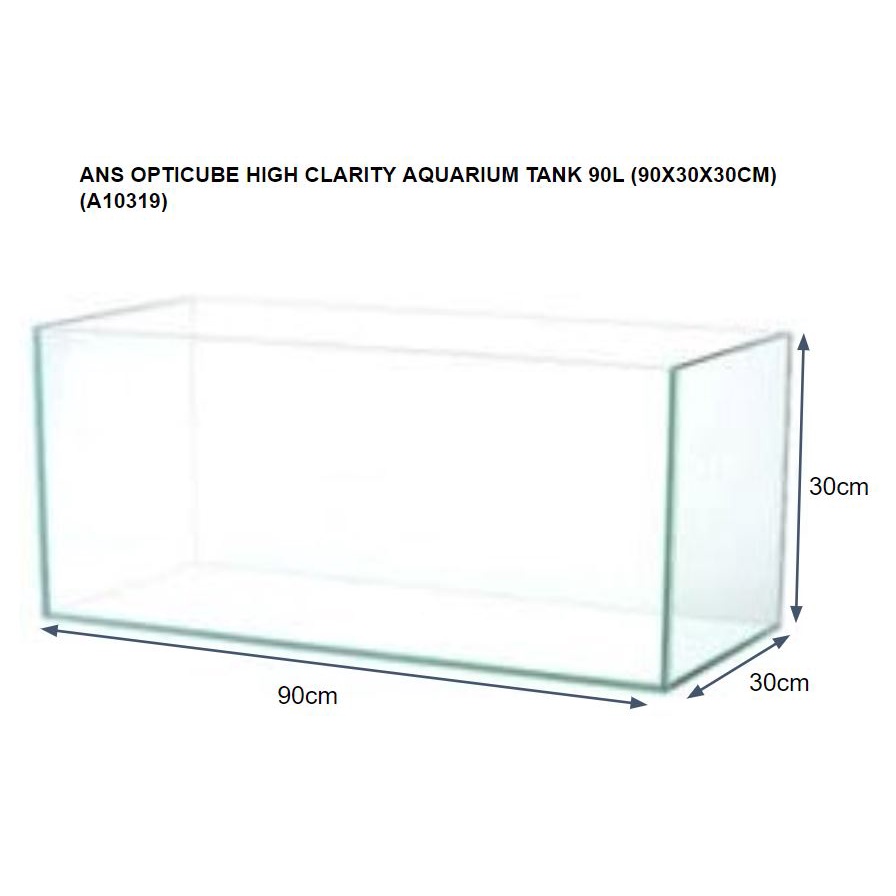 Ans Opticube High Clarity Aquarium Tank 90l 90x30x30cm A10319 Shopee Singapore 6521