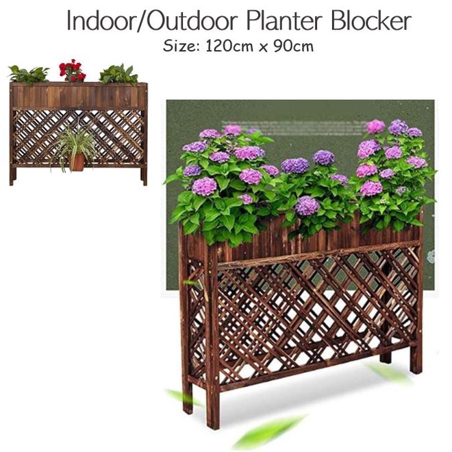 [SG SELLER] Wooden Plant Rack Variety Gardening Plant Rack Plant Pot ...