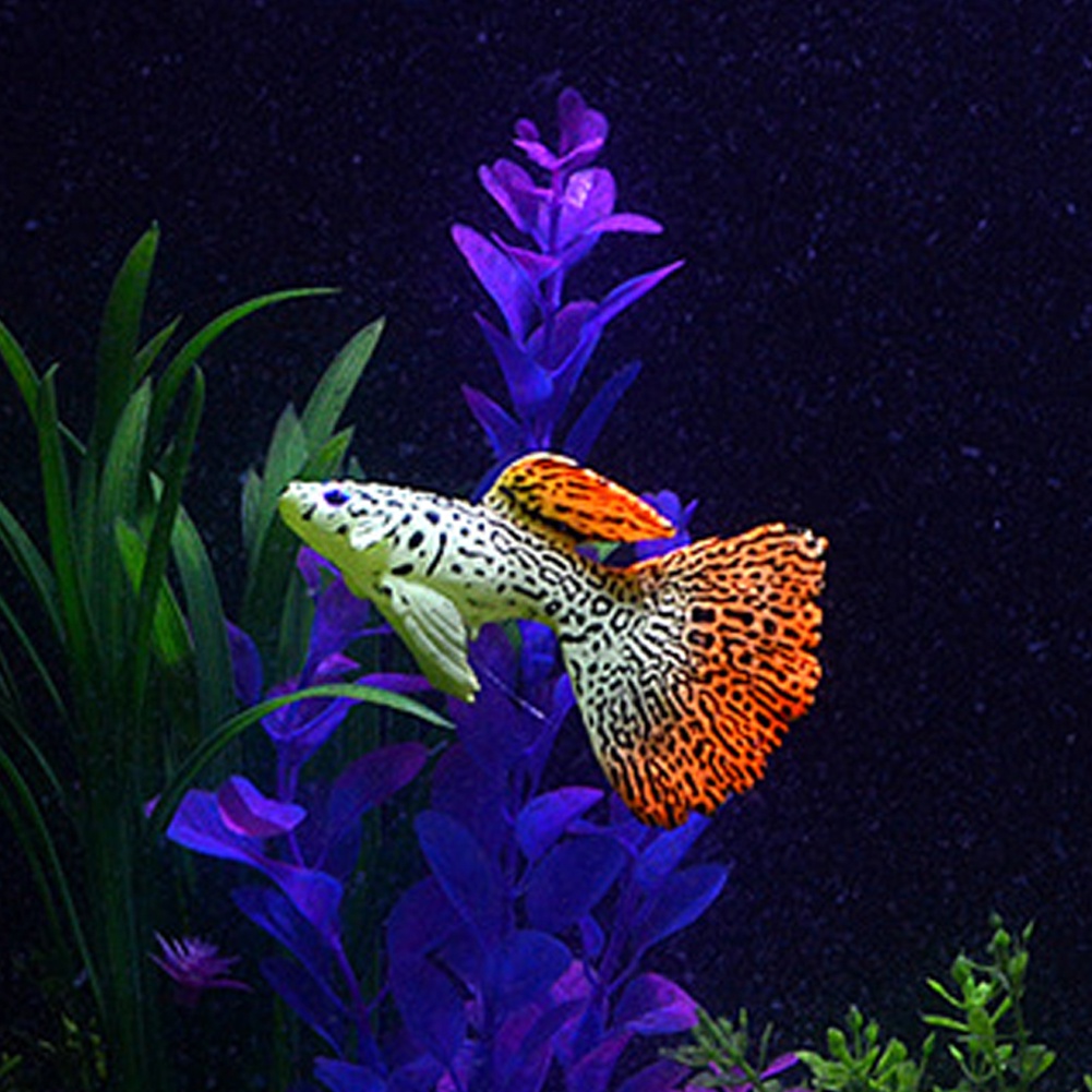 4Pcs Aquarium Artificial Fish Luminous Silicone Fake Moving Fishes Tank ...
