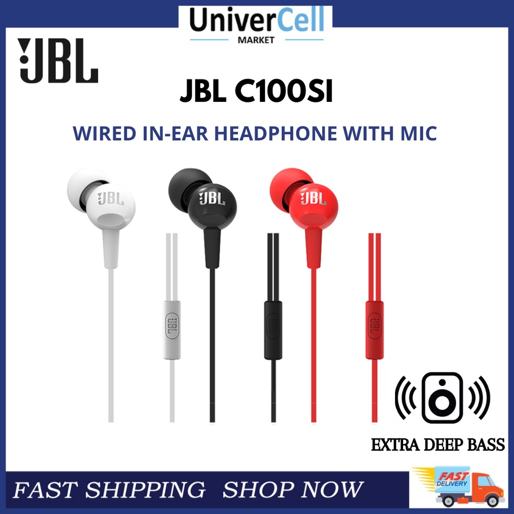 JBL C100SI WIRED INEAR HEADPHONE WITH MIC JBL SIGNATURE SOUND