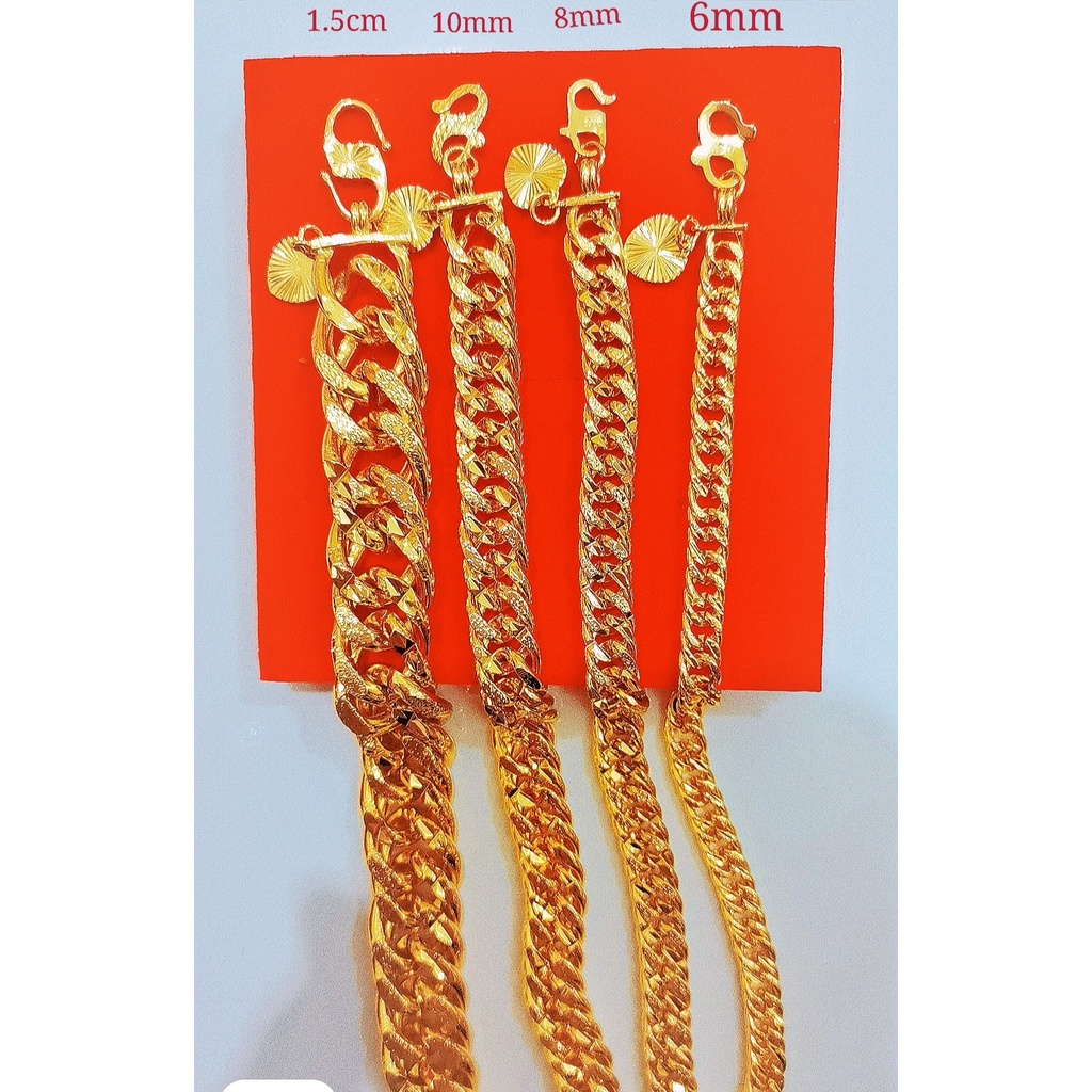 rantai tangan lipan emas bangkok jewelry bracelet golden plated free cop