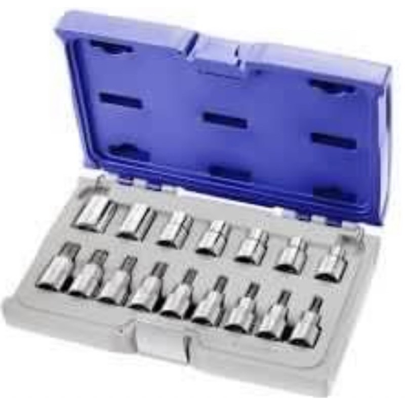 Bergen Torx-Bohrerspitzen-Hülsen Set - 9 Stück, 1/2" Antrieb, 78 Mm, T20 Bis T70