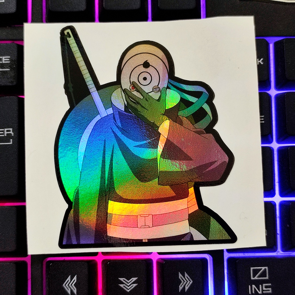 ANIME -OBITO - NARUTO HOLOGRAM STICKER - LAPTOP STICKER pack sticker ...