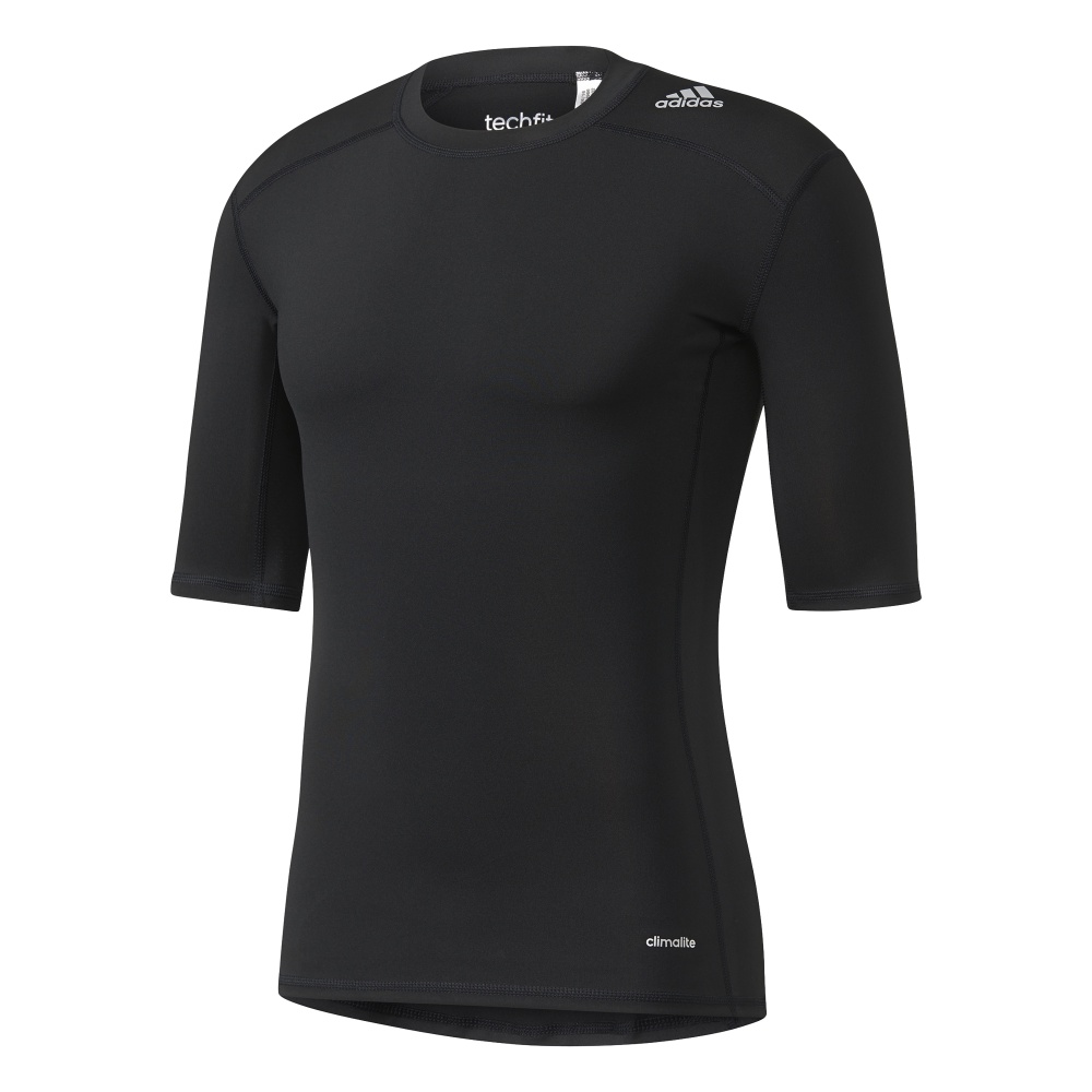 Men's Sport Top Compression Shirt Black Gym T-Shirt Workout Short