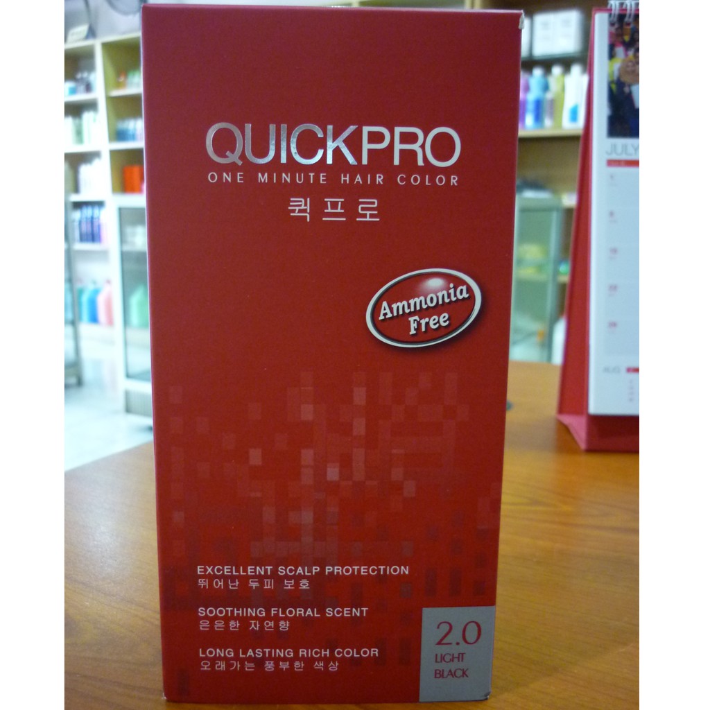 QUICKPRO Korea One Minute Hair Color 2.0 (Light Black) | Shopee Singapore