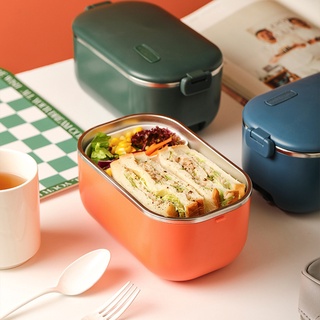 1PCS 1.6/2L Portable USB Electric Heating Lunch Box Stainless Steel Food Warmer  Bento Lunch Box Container Hot Food Kids Multilayer Warmer