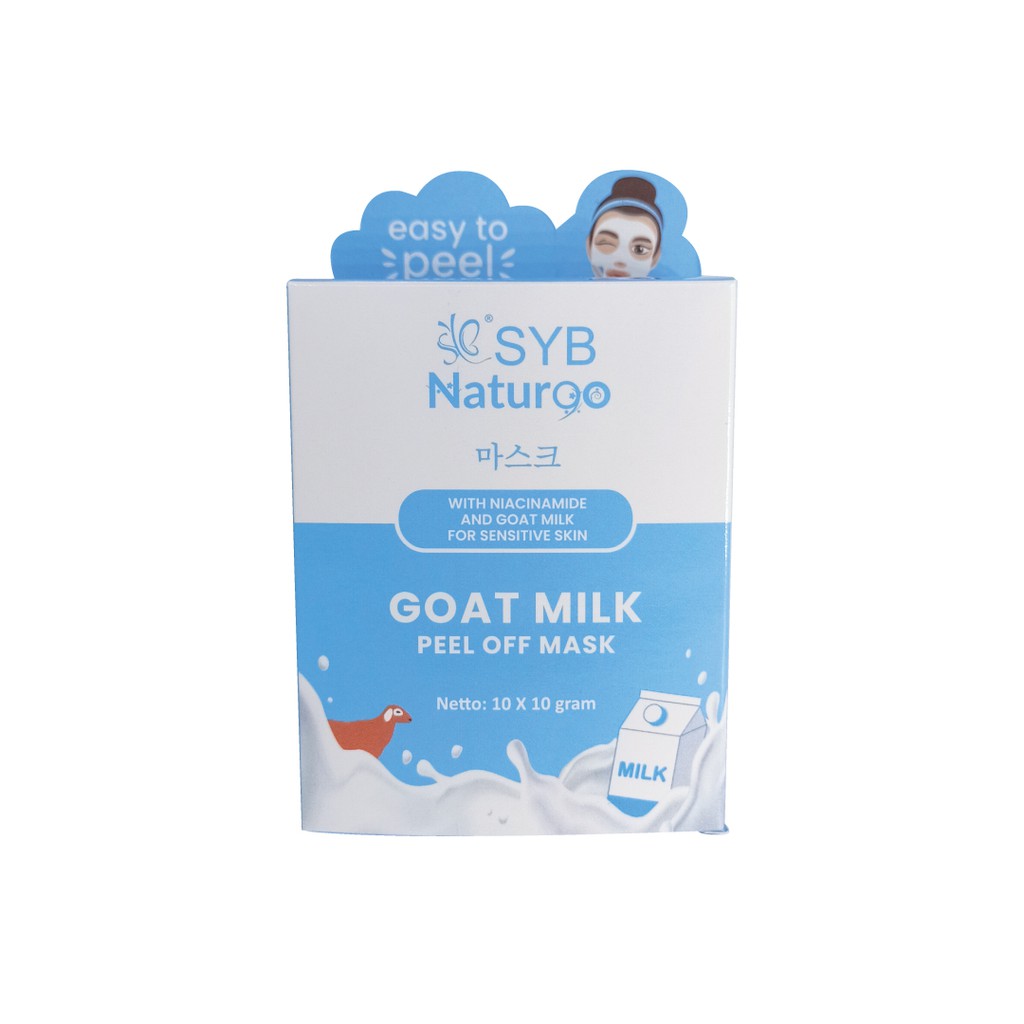 Syb NATUR90 GOAT MILK PEEL OFF MASK (BOX – 10 Sachets) | Shopee Singapore