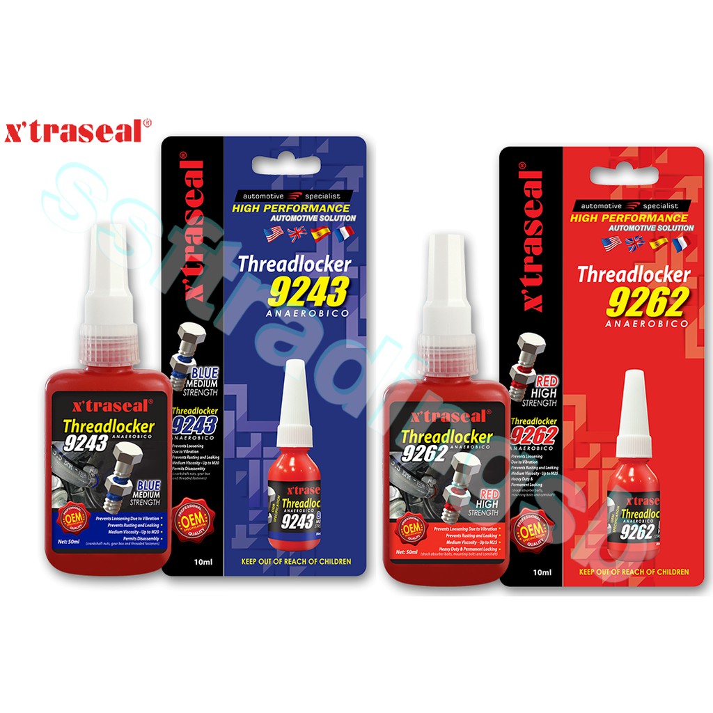 X'TRASEAL 10ML / 50ML THREADLOCKER MEDIUM STRENGTH / HIGH STRENGTH ...