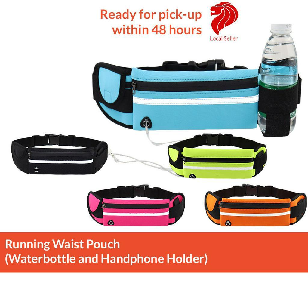 Walking Jogging Waist Pouch Waterbottle and Handphone Holder Shopee