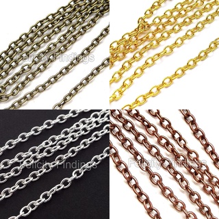 Titanium Men's 5mm Oval Link Necklace Chain Sz 34