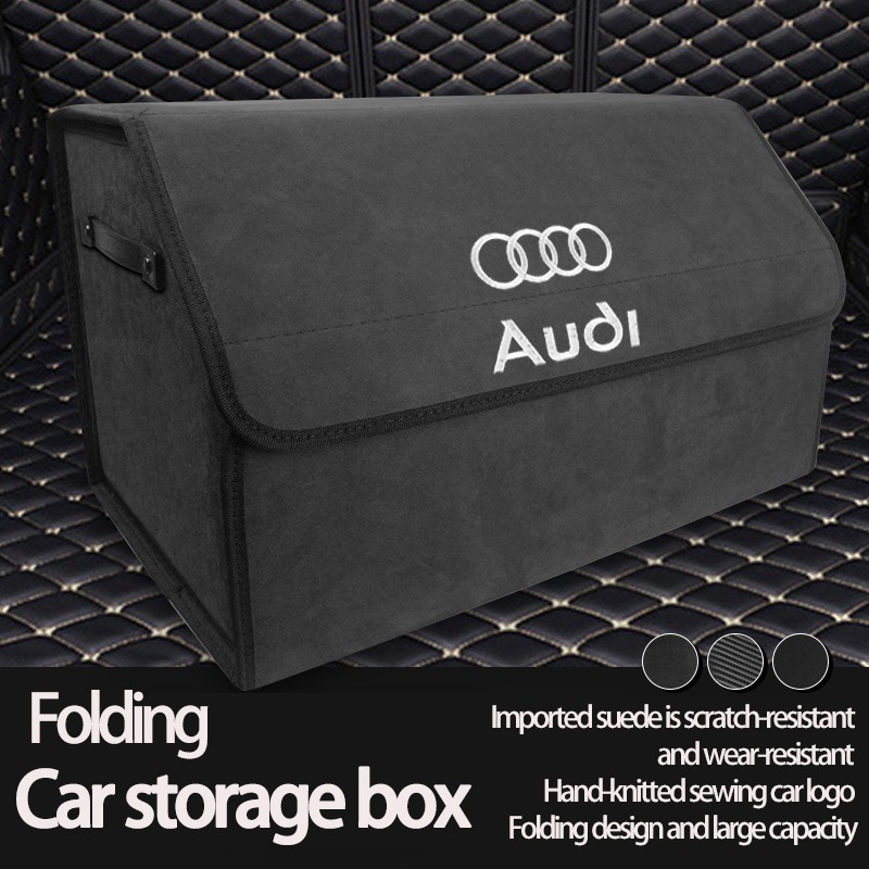 Audi Car Storage Box Storage Bag Storage Box Reserve Box Organizing Tail Box  Multifunctional Car Accessories Car Interio Shopee Singapore