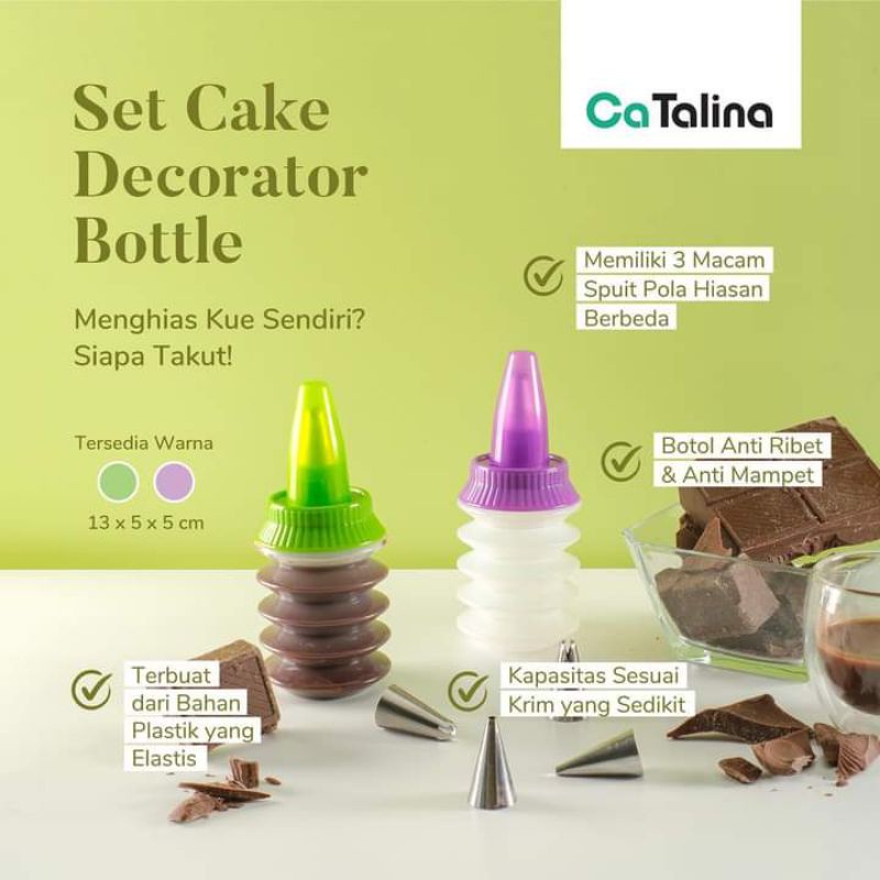 Alat Hias Dekorasi Kue Decorator Bottle 3 Pcs