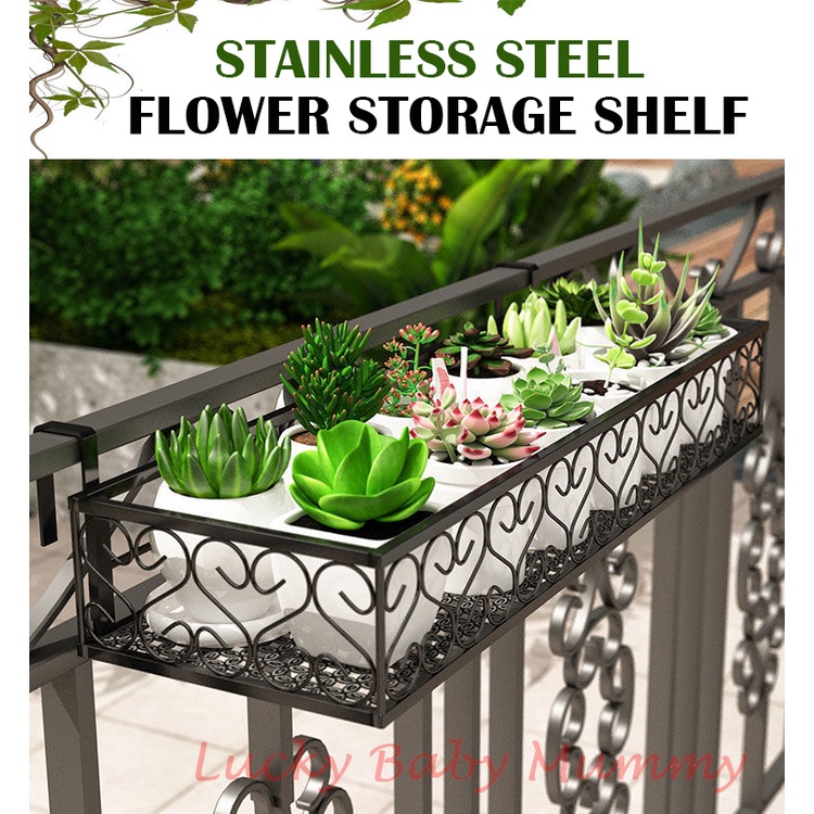 Steel Flower Potted Pot Plant Rack Corridor Balcony Flowerpot Stand ...