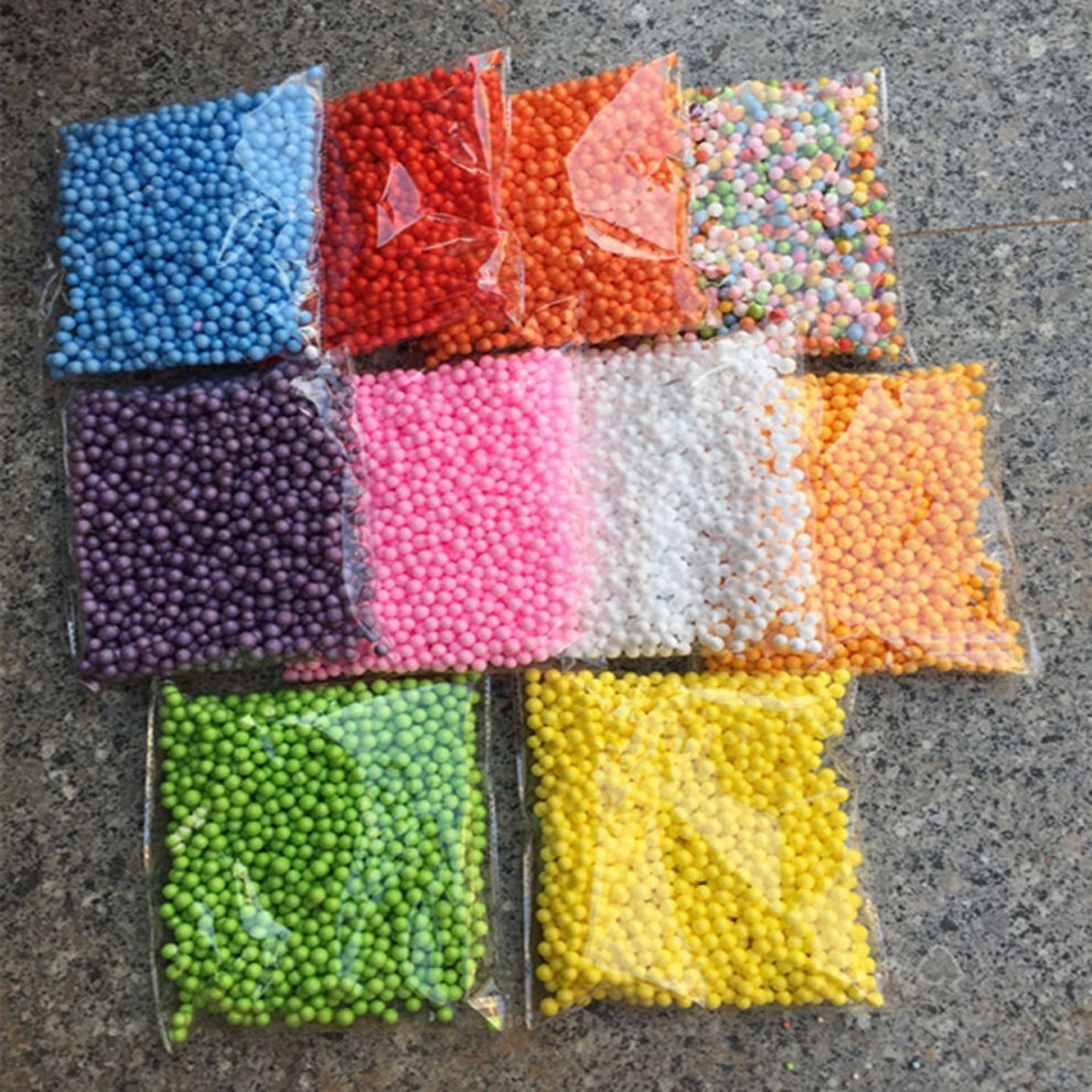 Mini Assorted Colors Polystyrene Styrofoam Filler Foam Beads Balls ...