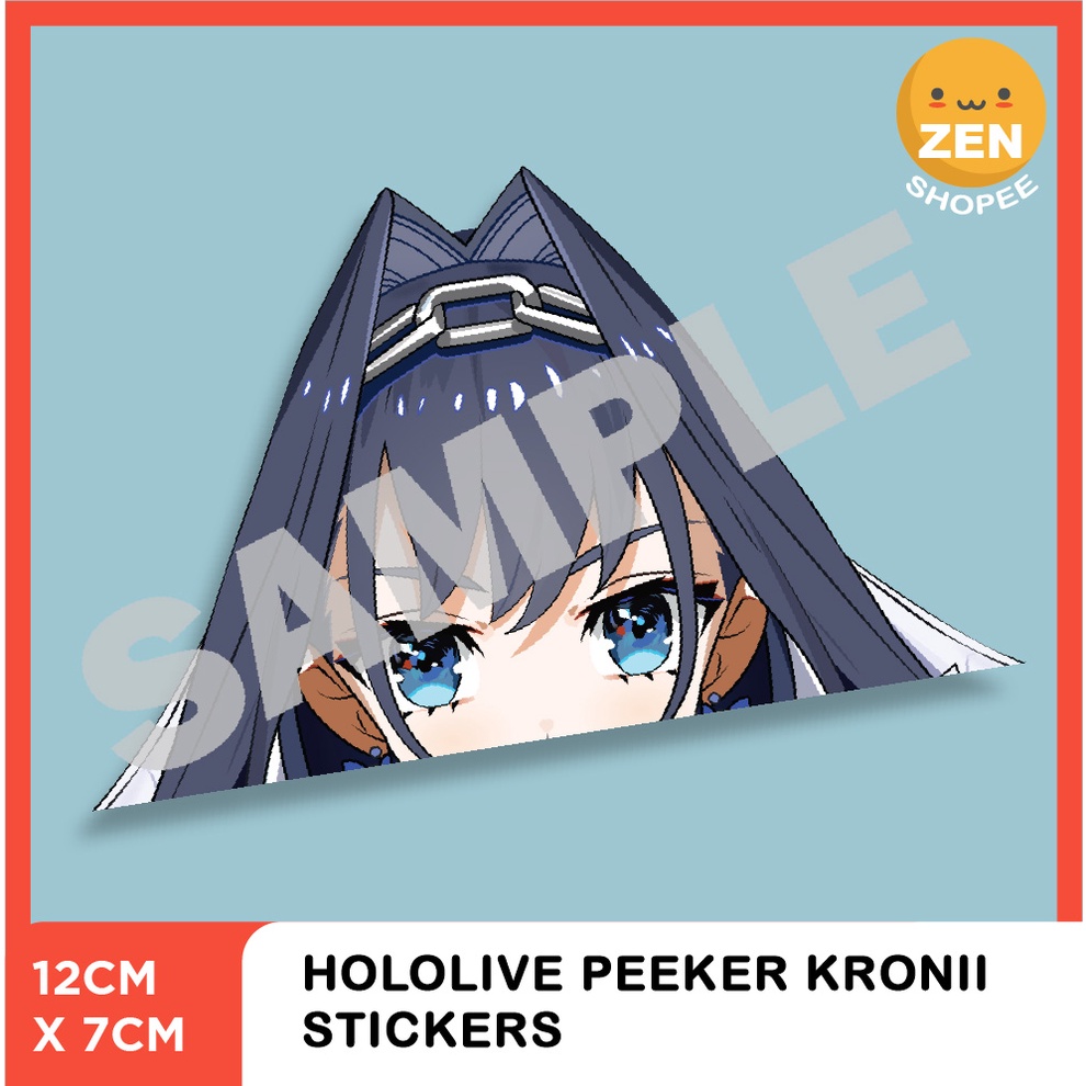 Hololive Kronii Peeker Sticker 7x12cm | Shopee Singapore
