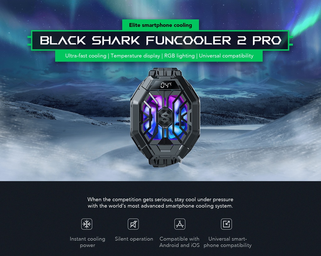 Black Shark Fun Cooler 2 Pro | LED temperature display | RGB Lighting ...