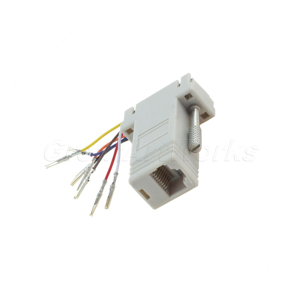 9 Pin DB9 RS232 Male Female To RJ45 Adapter Connector RJ45 Connector ...