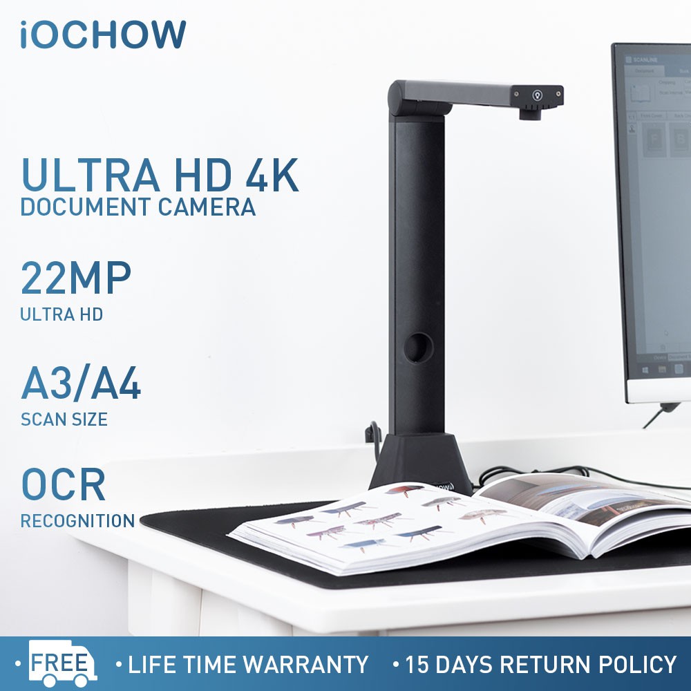 iOCHOW S5 Document Scanner Camera 22MP High Definition Portable Book
