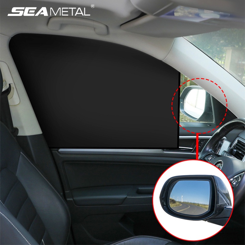 SEAMETAL Car Universal Sunshade Magnetic Window Cover Universal Sunshade Breathable UV Protector Foldable Auto Parts