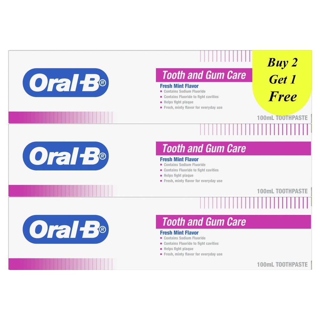 [Bundle of 3] Oral-B Tooth and Gum Care Toothpaste 100ml | Shopee Singapore