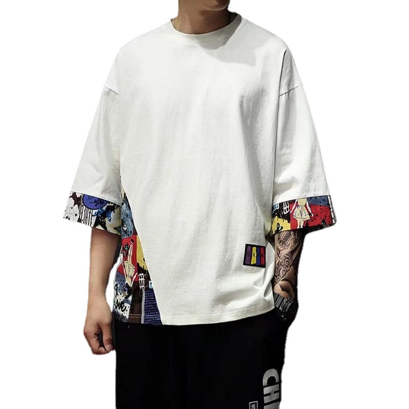 Men Short Sleeve T-Shirt oversize Casual  Summer Top