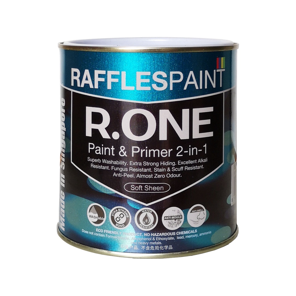 Raffles Paint R.One Paint & Primer 2-in-1 Soft Sheen Water-Based ...
